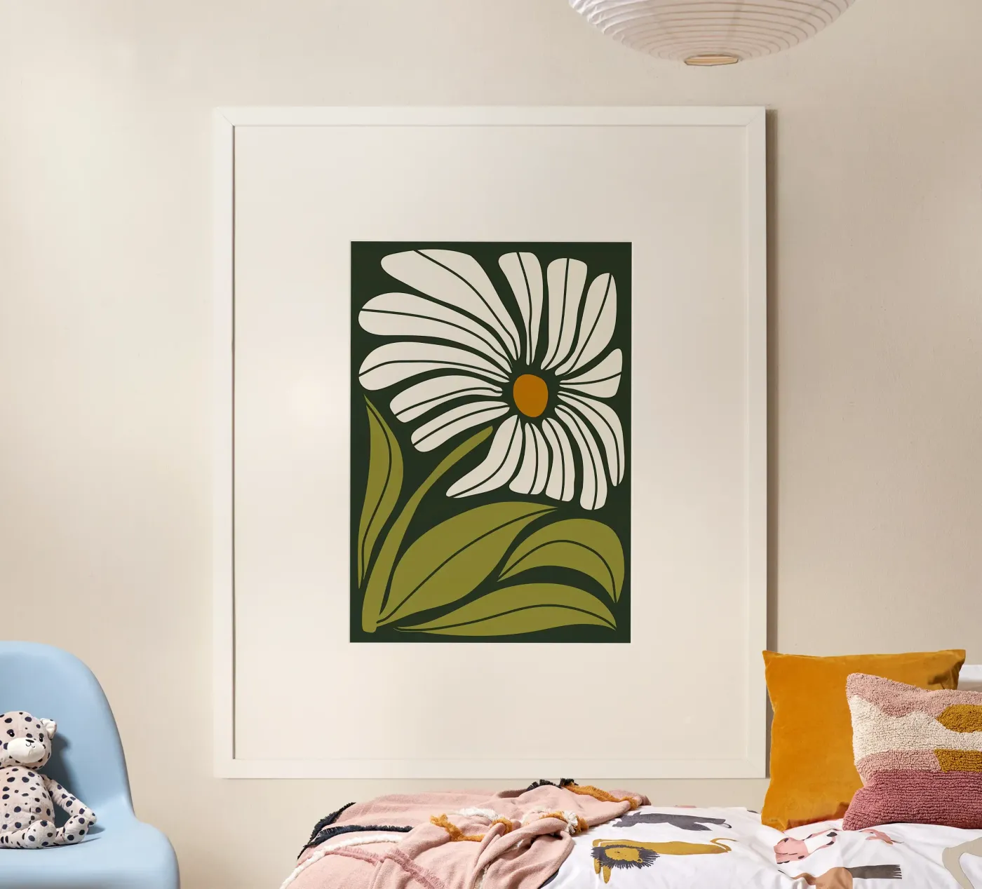 Abstracte bloem poster van Jose
