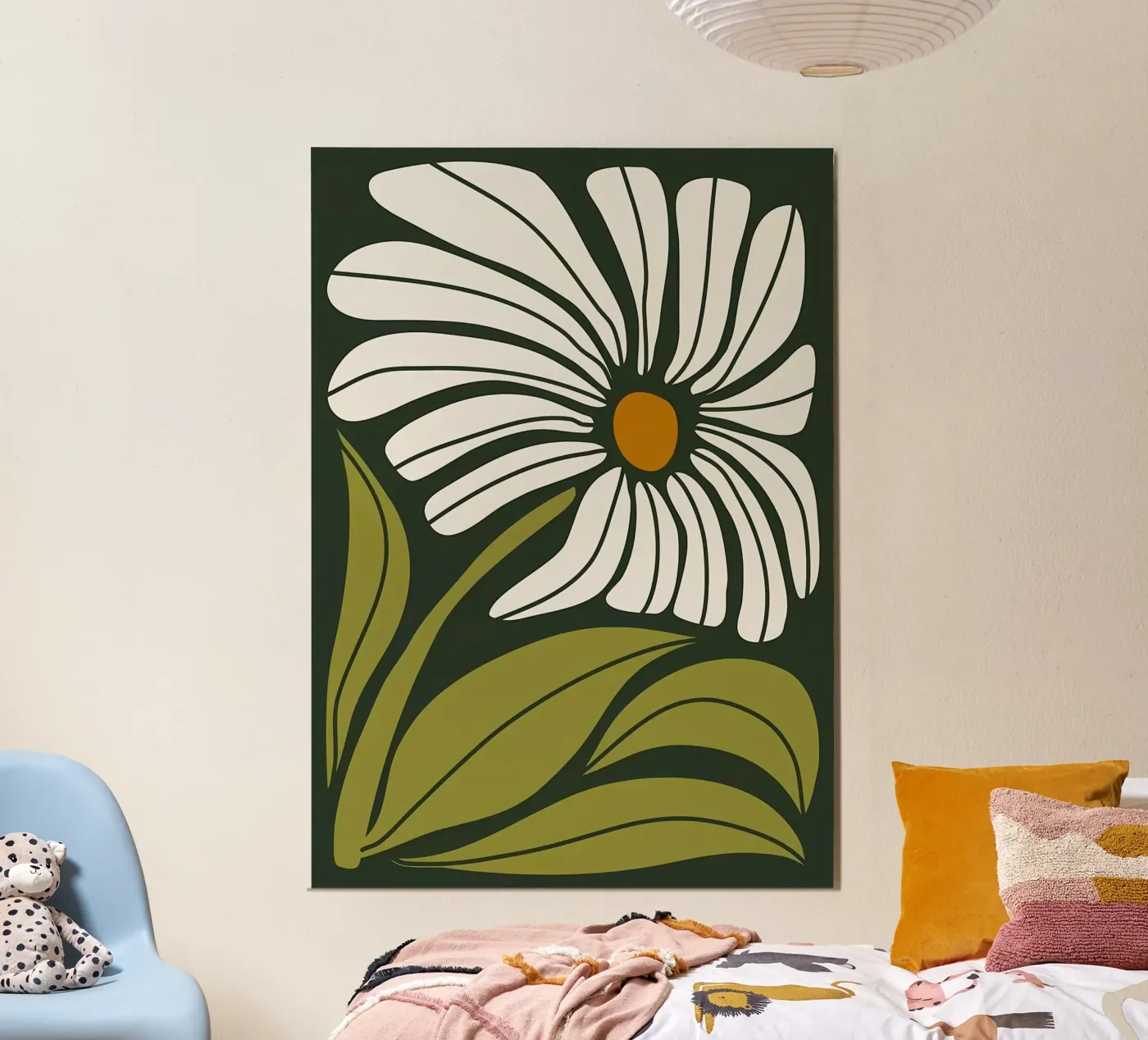 Abstracte bloem poster van Jose