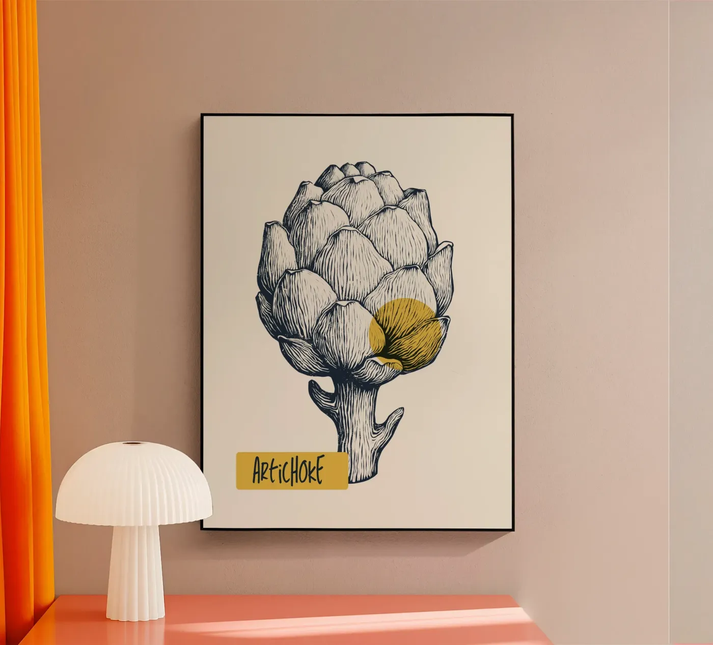 Artichoke acryl van Indigo Rain