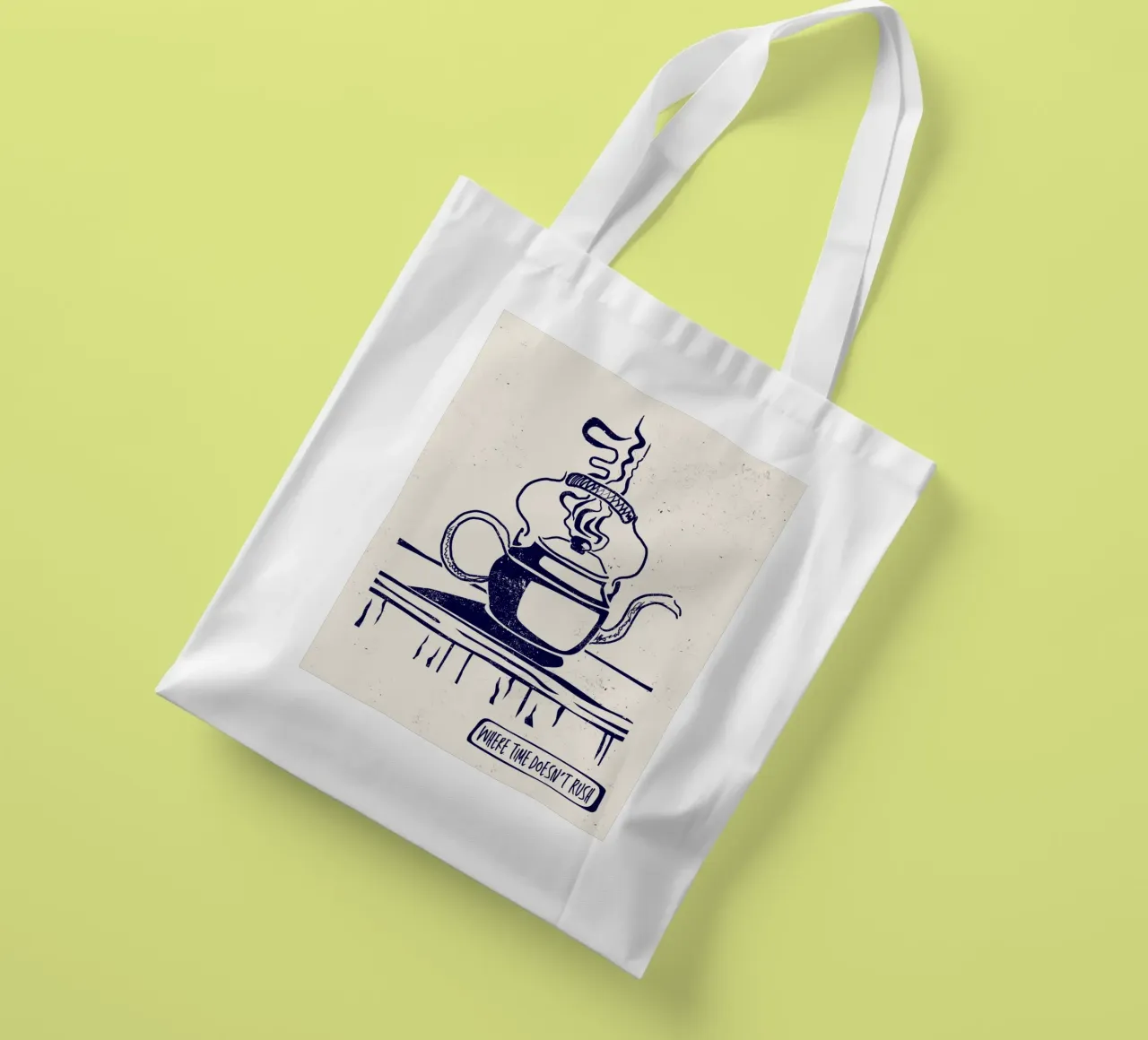 Where Time Doesn’t Rush borsa in juta da Indigo Rain