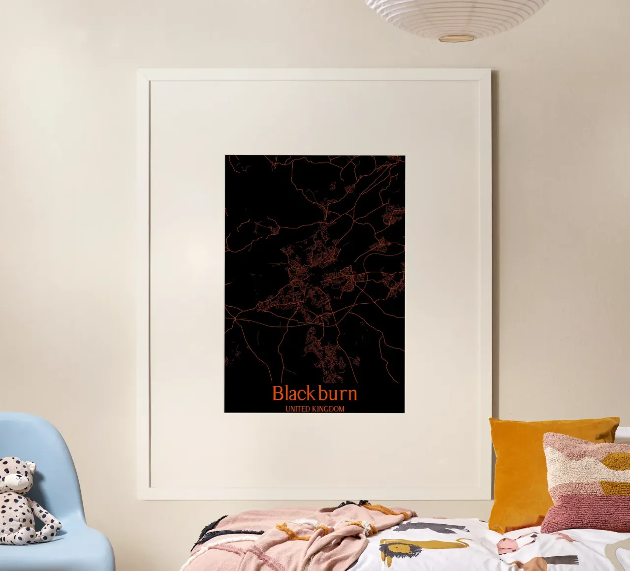 Blackburn poster con telaio in legno da MiMap