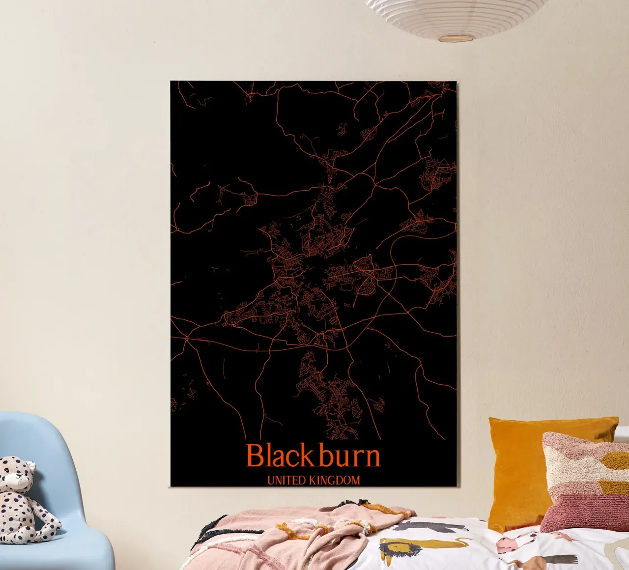 Blackburn poster con telaio in legno da MiMap