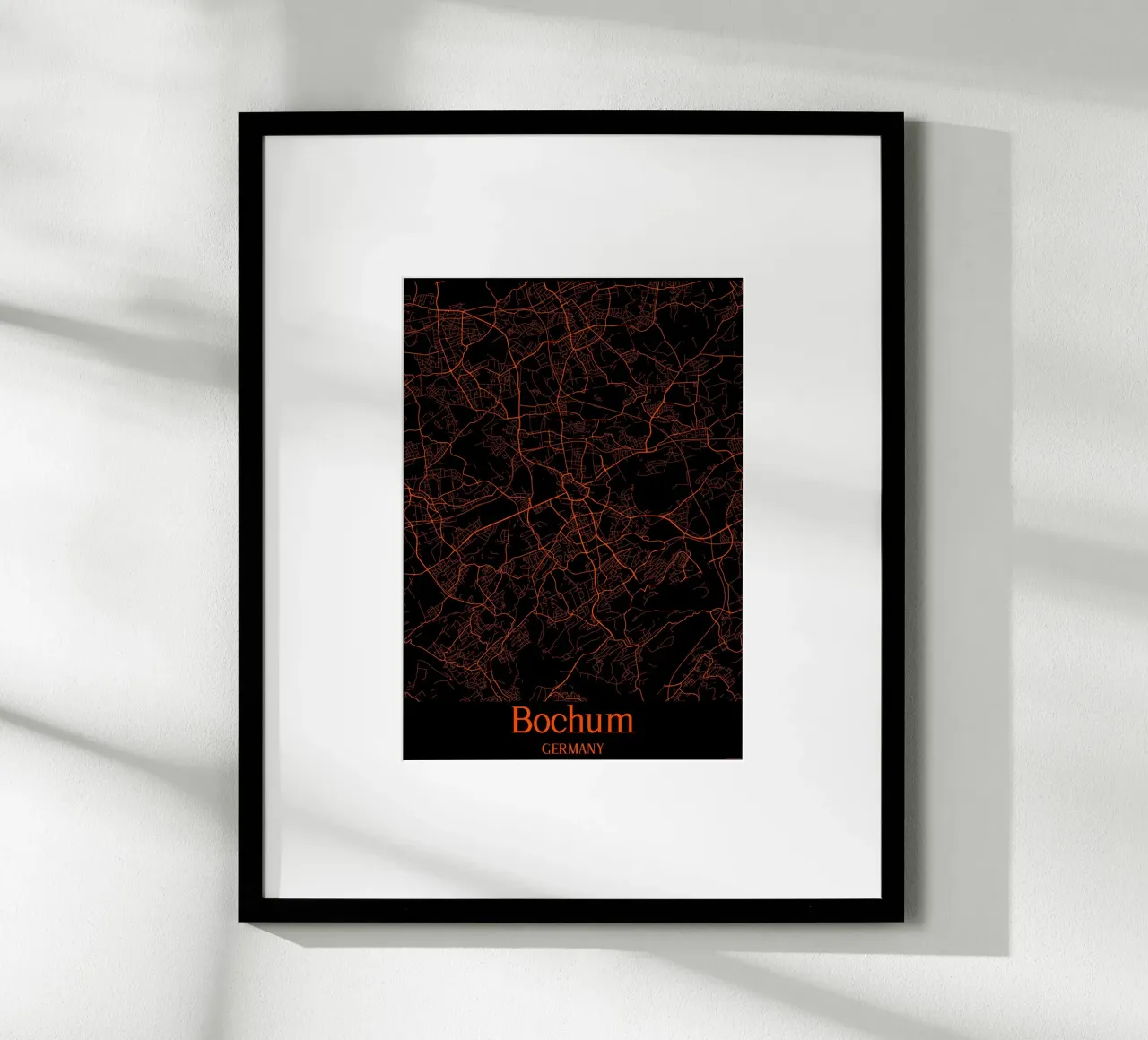 Bochum poster con telaio in legno da MiMap