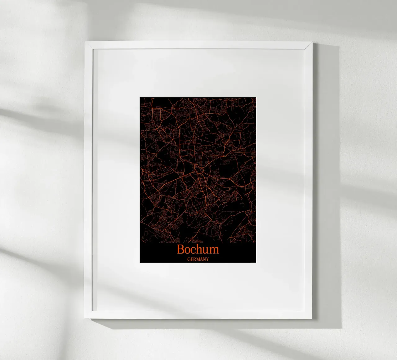 Bochum poster con telaio in legno da MiMap