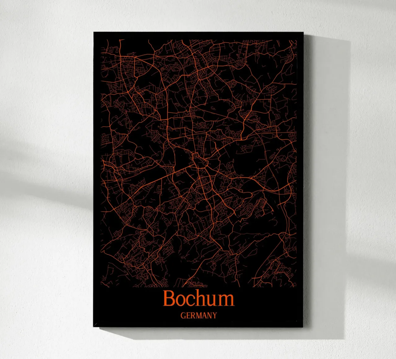 Bochum poster con telaio in legno da MiMap
