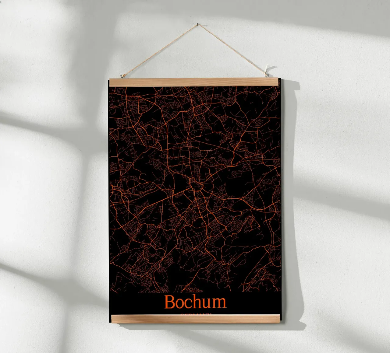 Bochum poster con telaio in legno da MiMap