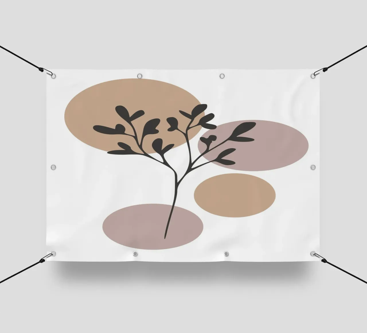 minimalist leaf telo in pvc da vintageshop