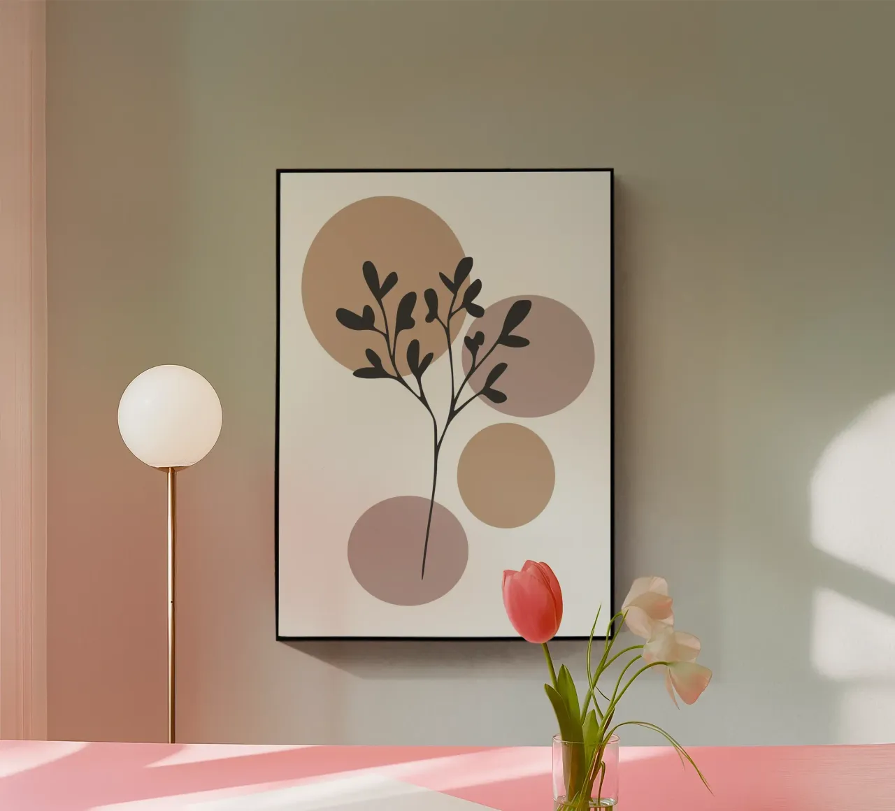 minimalist leaf plexiglass da vintageshop