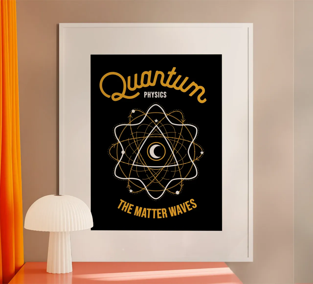 Quantum - The Matter Waves Poster mit Kunststoffrahmen von Mariel Toigo