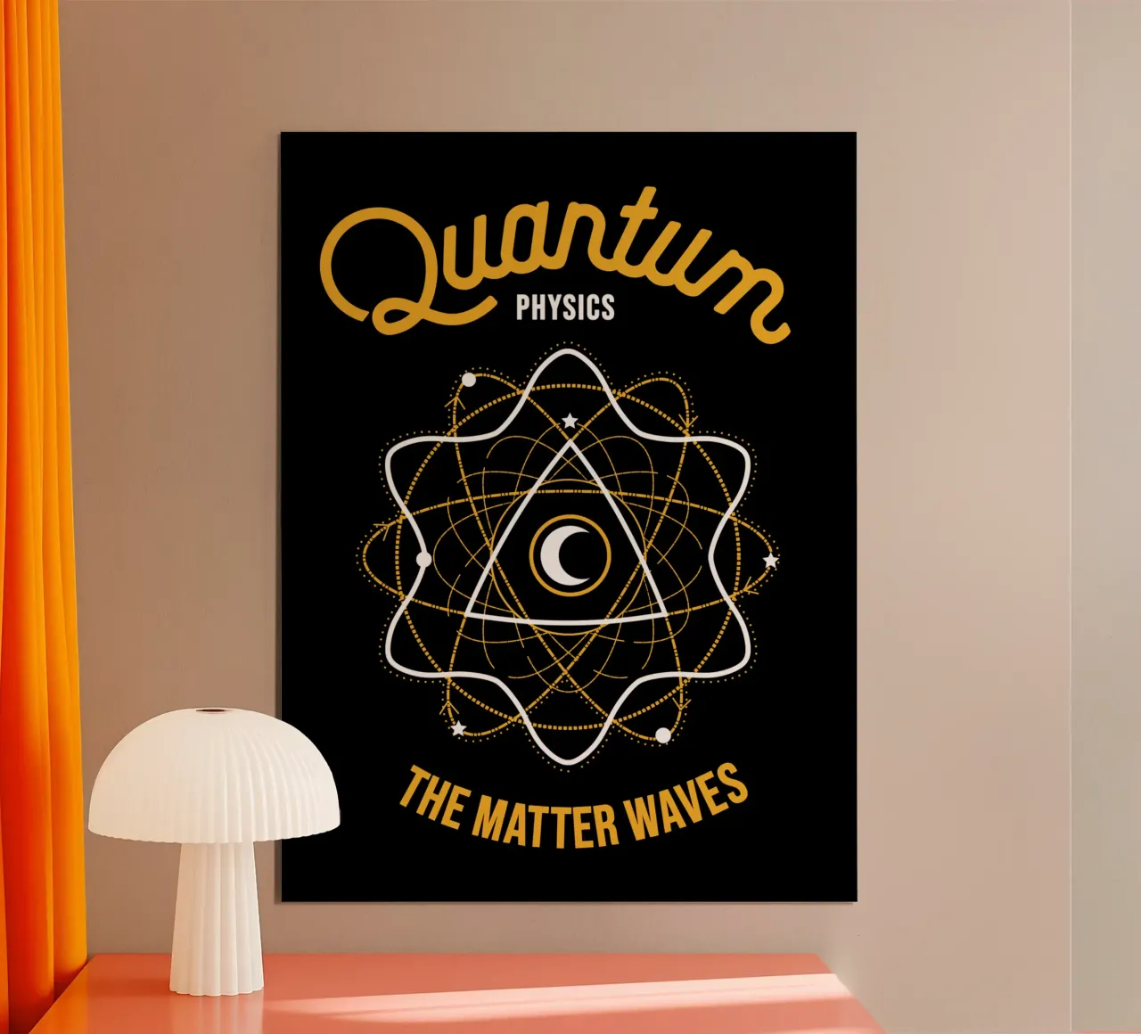 Quantum - The Matter Waves Poster mit Kunststoffrahmen von Mariel Toigo