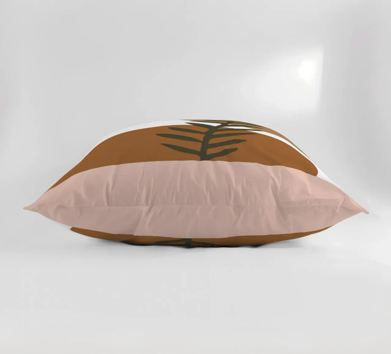 minimalist leaf and half circles cuscino da vintageshop