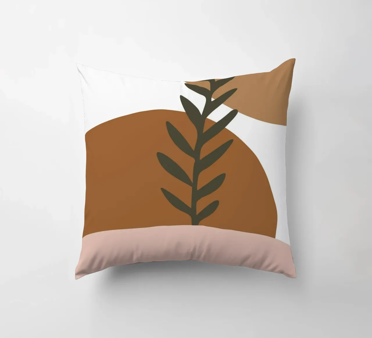 minimalist leaf and half circles cuscino da vintageshop
