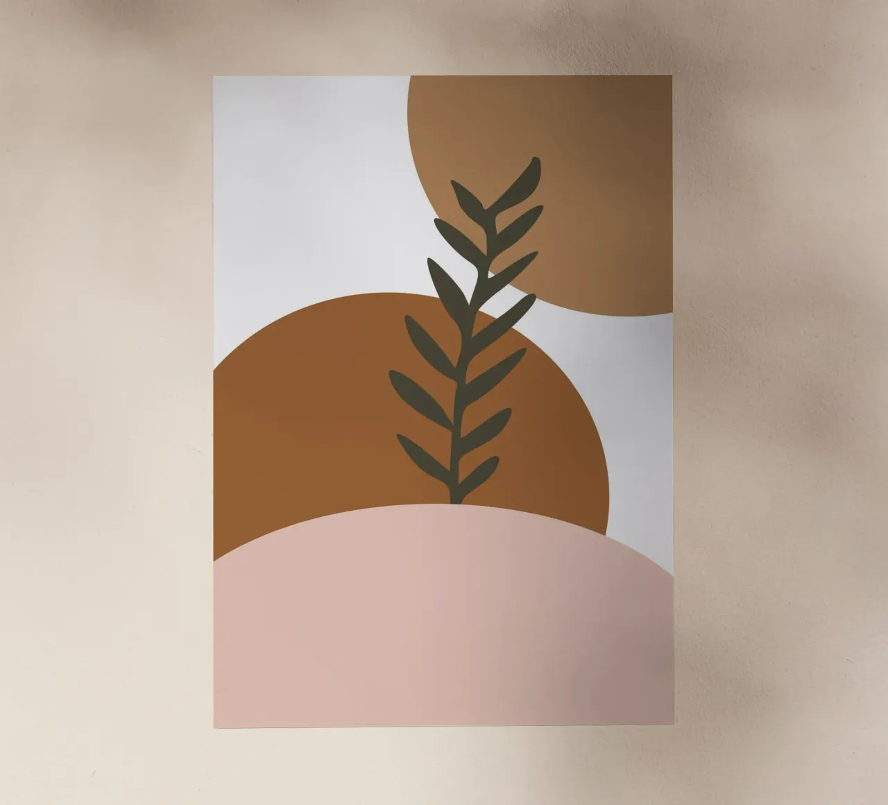 minimalist leaf and half circles pellicola backlit da vintageshop