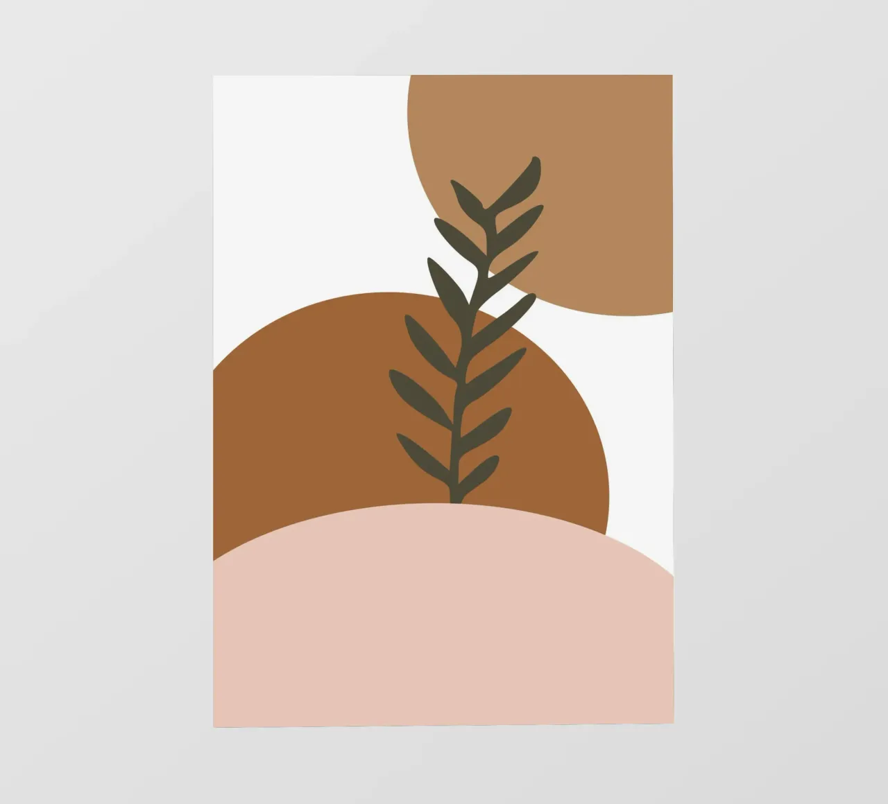 minimalist leaf and half circles telo in pvc da vintageshop