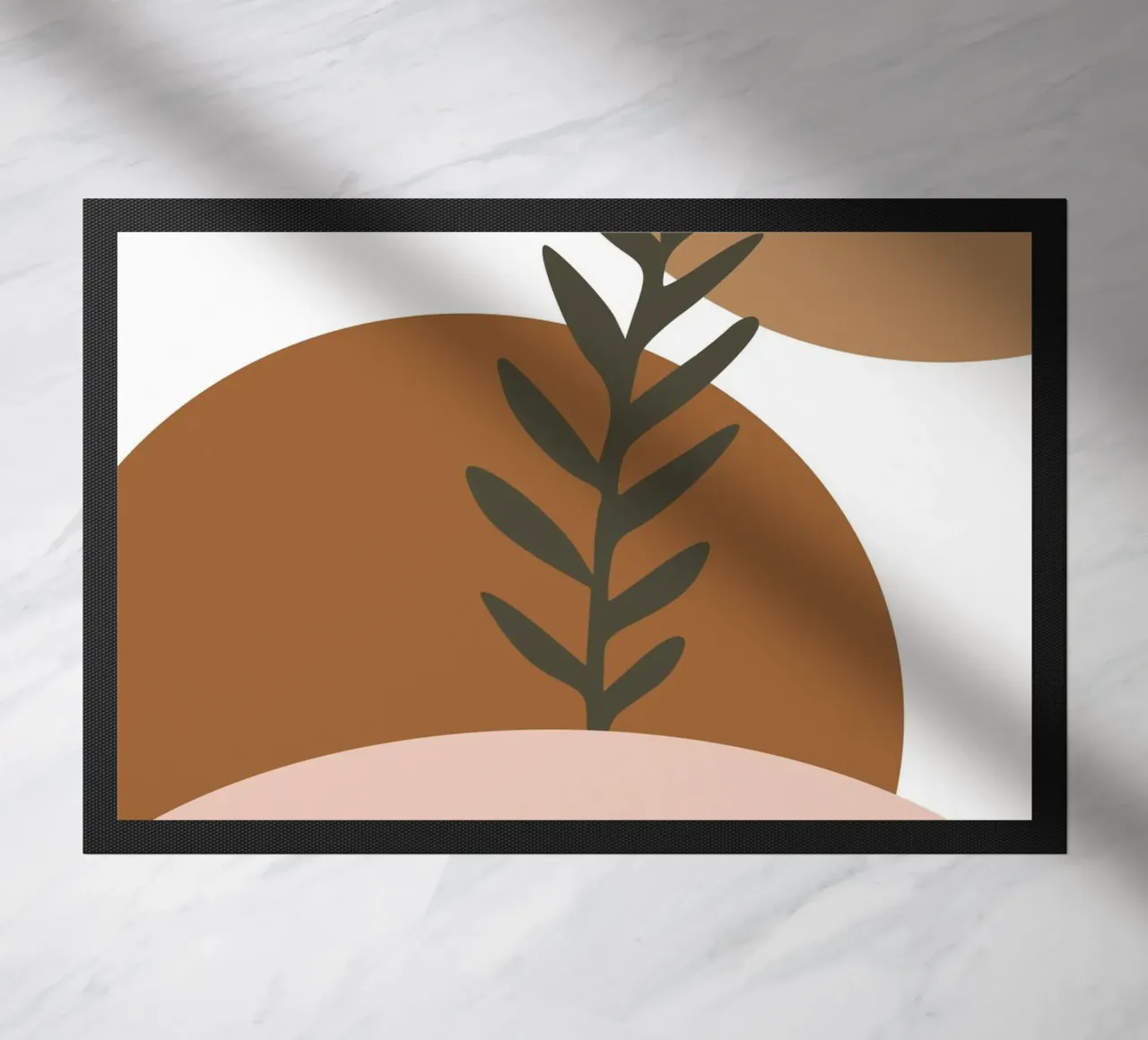 minimalist leaf and half circles zerbino da vintageshop