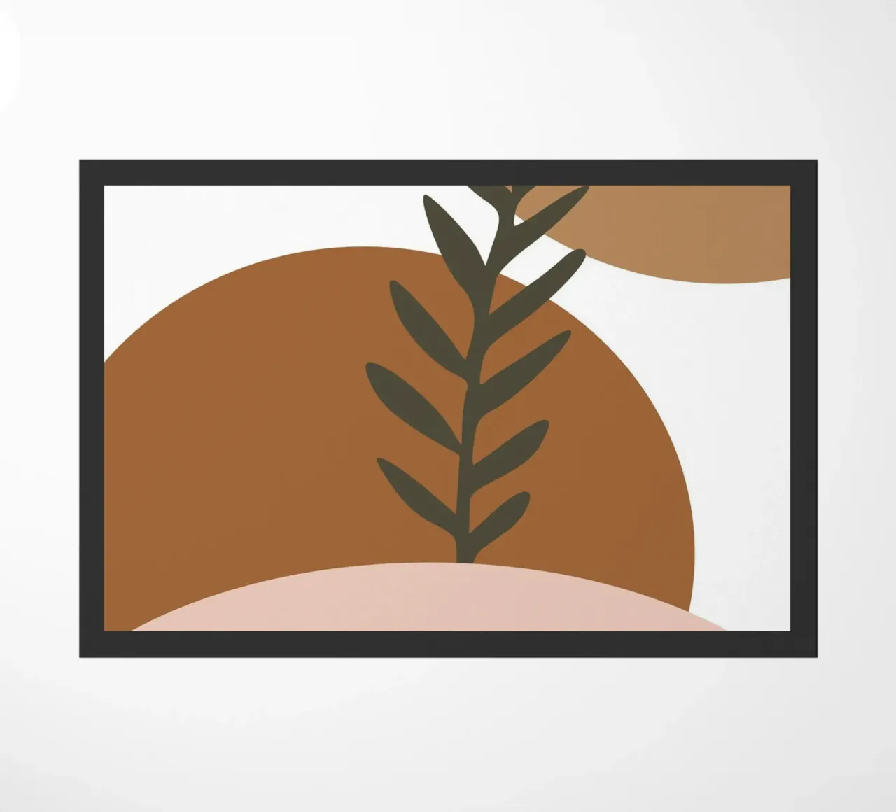 minimalist leaf and half circles zerbino da vintageshop