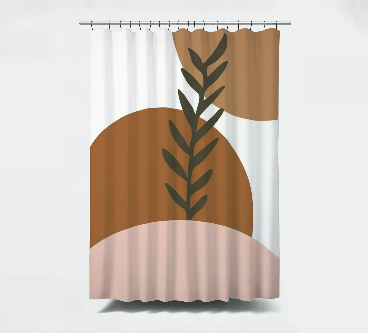 minimalist leaf and half circles tenda da doccia da vintageshop