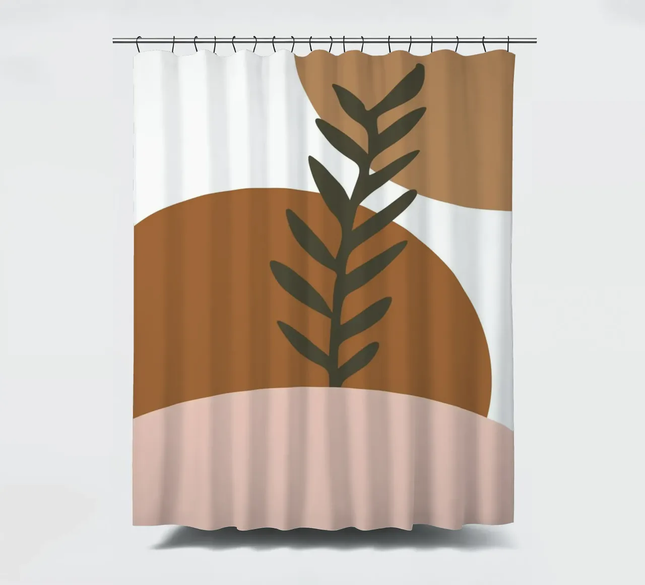 minimalist leaf and half circles tenda da doccia da vintageshop