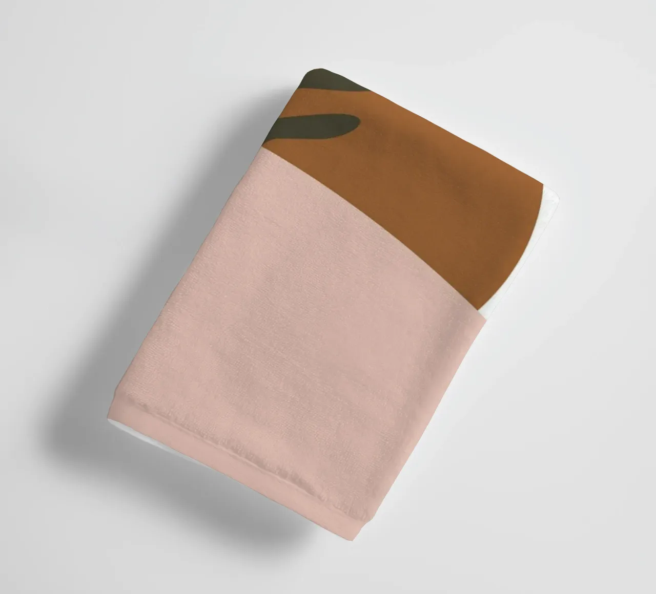 minimalist leaf and half circles asciugamano da bagno da vintageshop