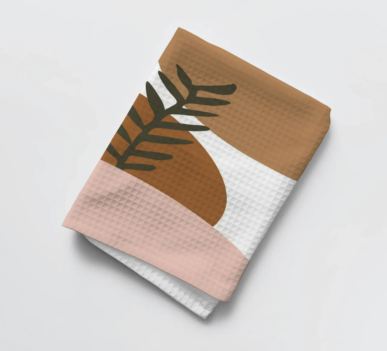 minimalist leaf and half circles canovaccio da cucina da vintageshop