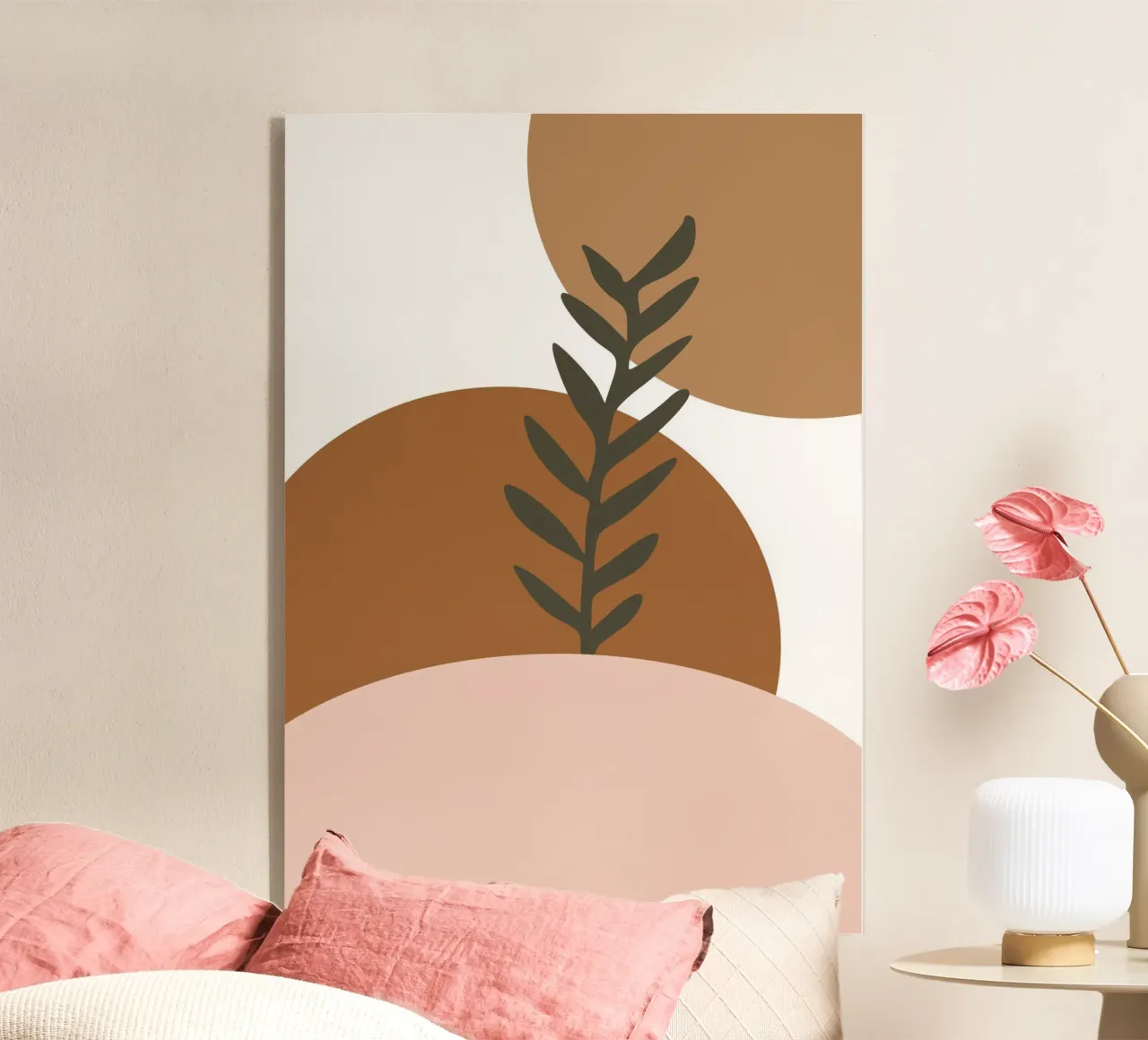 minimalist leaf and half circles plexiglass da vintageshop