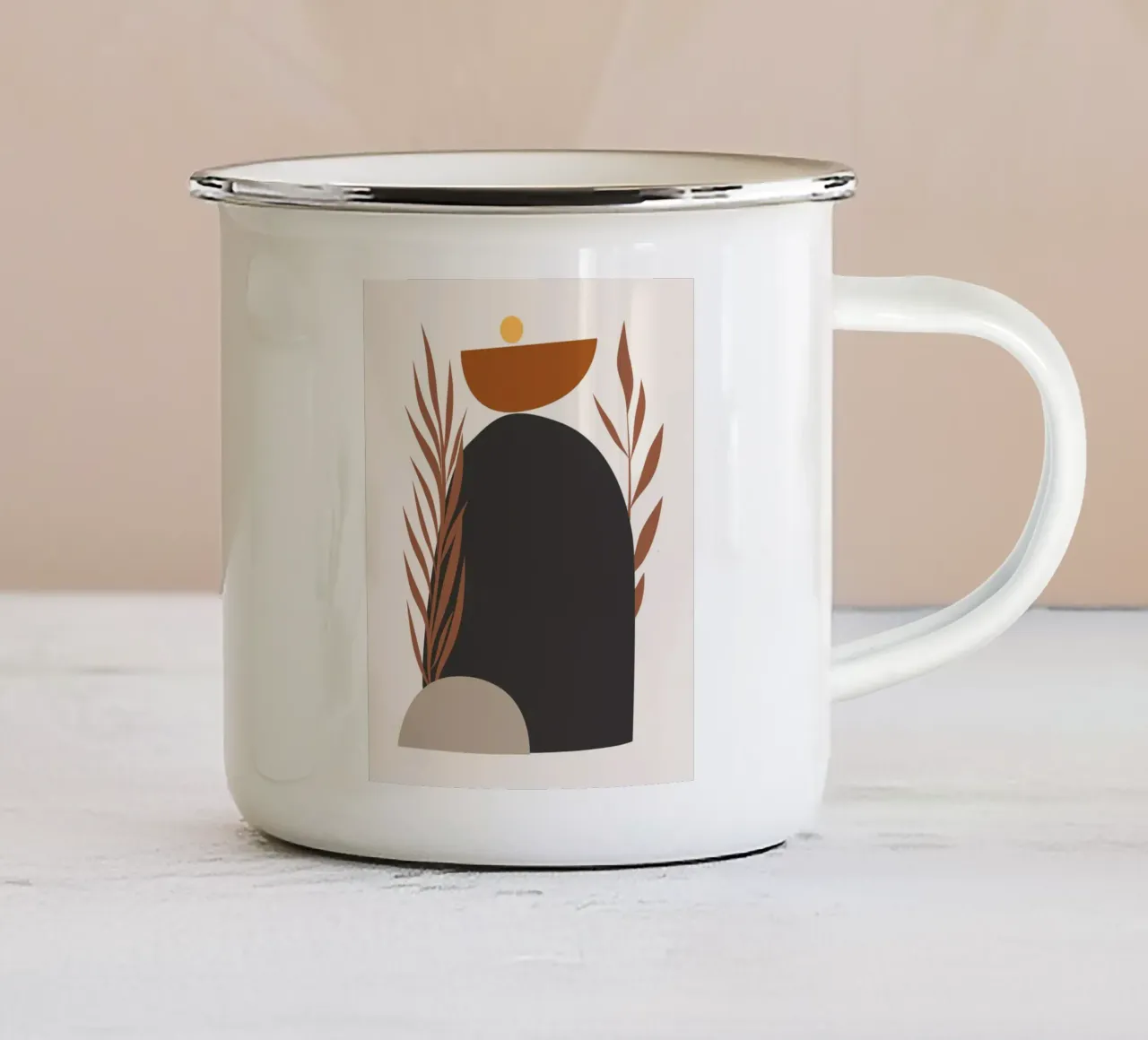 Pietra zen boho tazza in smalto da Little Dean