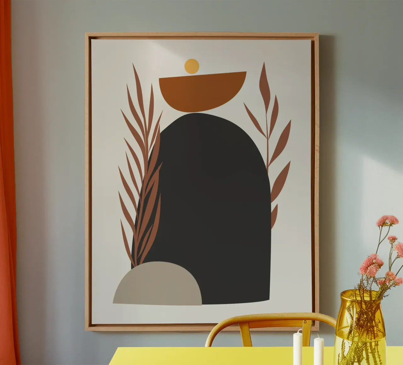 Pietra zen boho tela con Cornice a cassetta da Little Dean