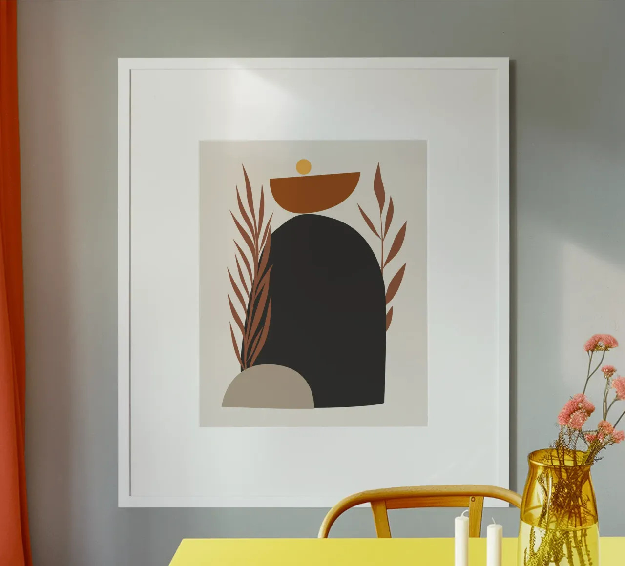 Pietra zen boho poster con telaio in legno da Little Dean