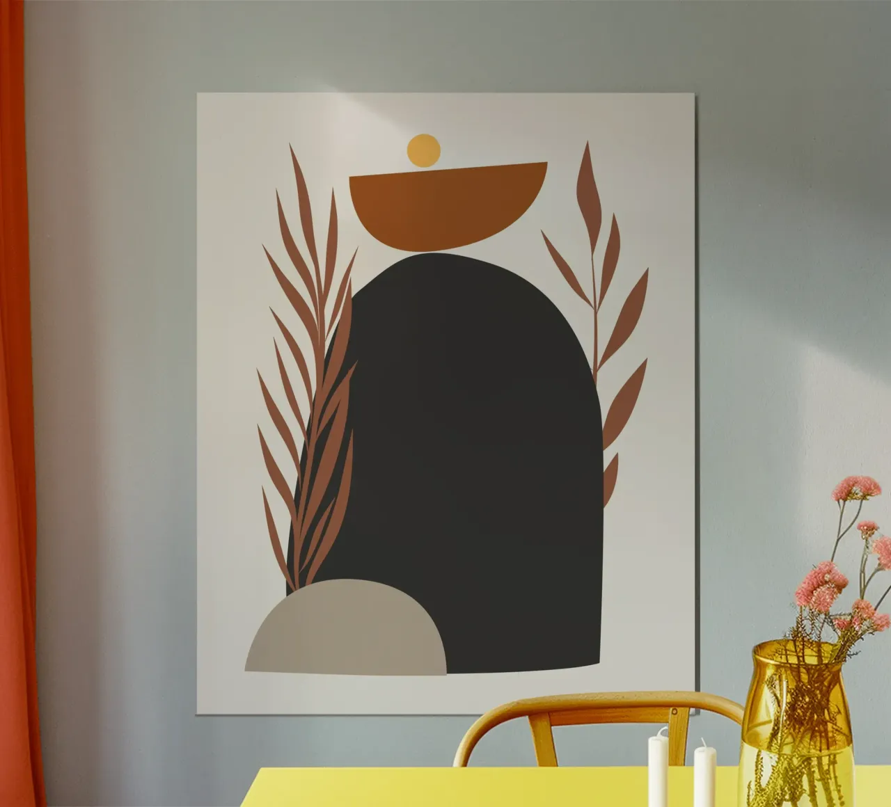 Pietra zen boho poster con telaio in legno da Little Dean