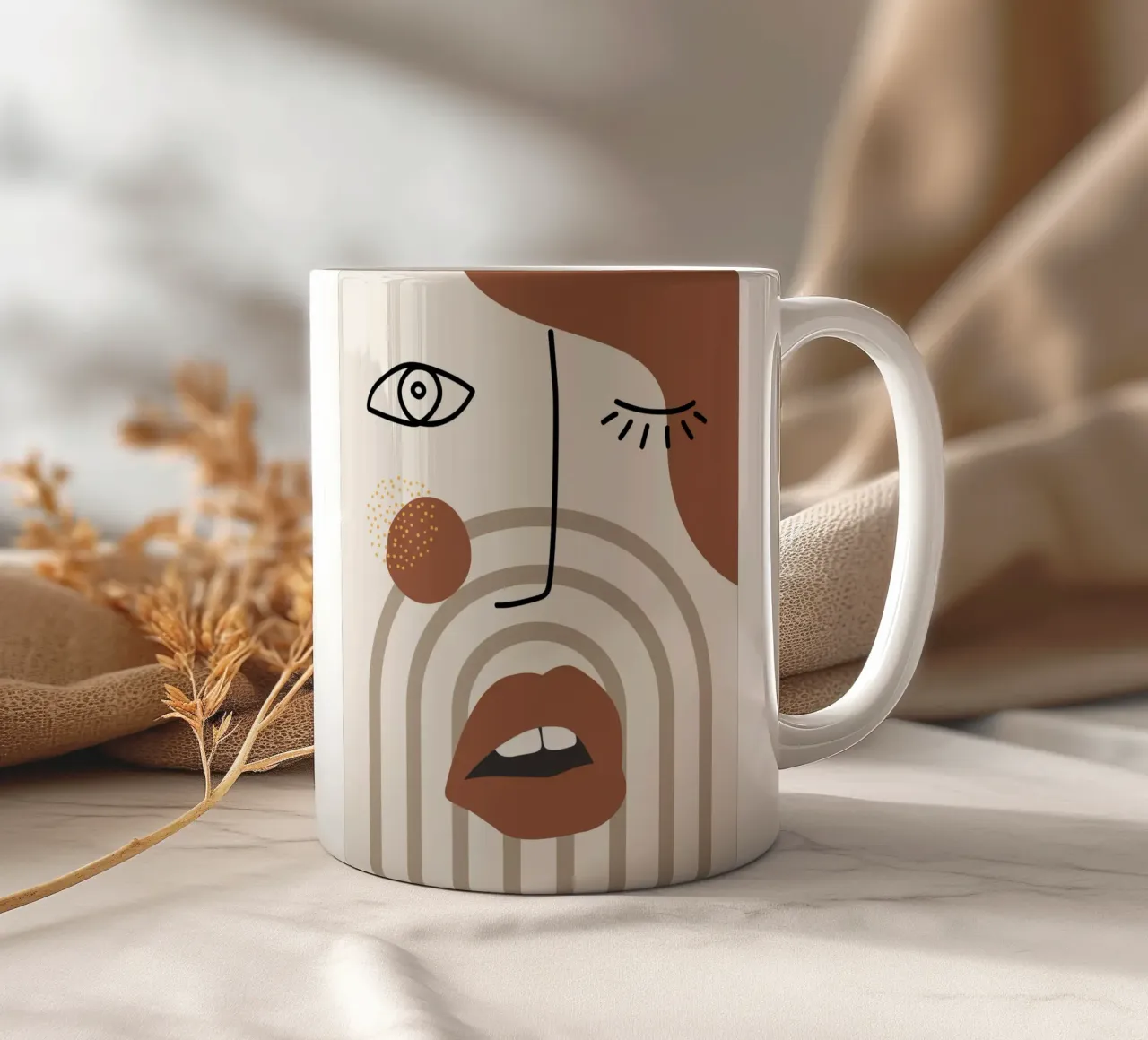 Ritratto bohémien tazza in ceramica da Little Dean