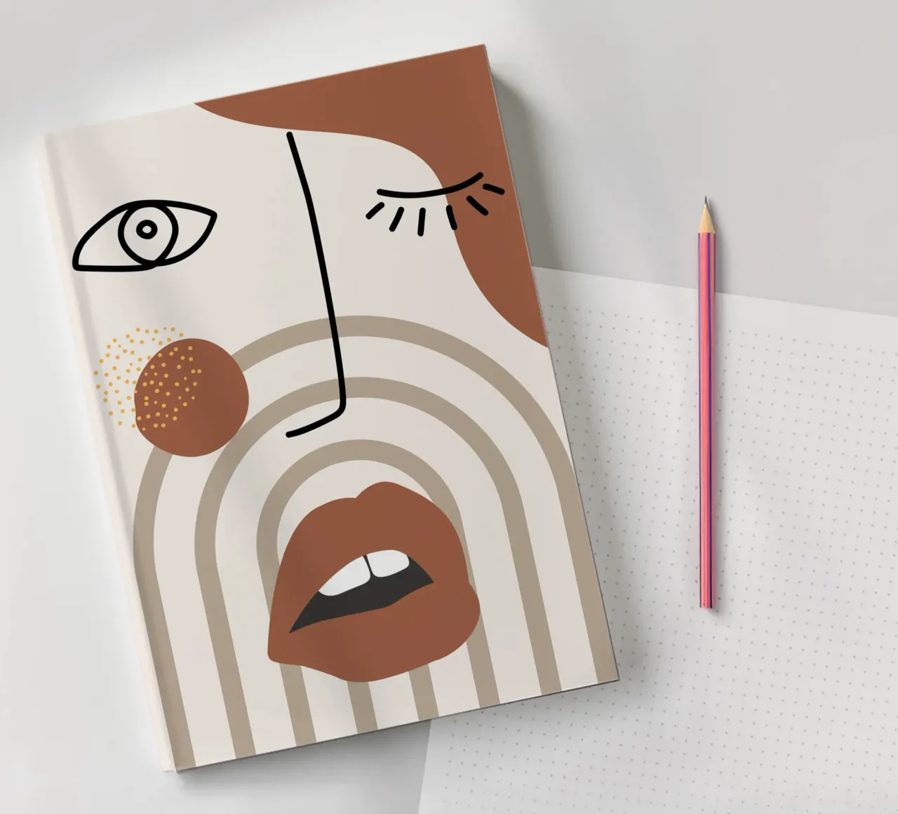 Boho portrait notebook by Little Dean