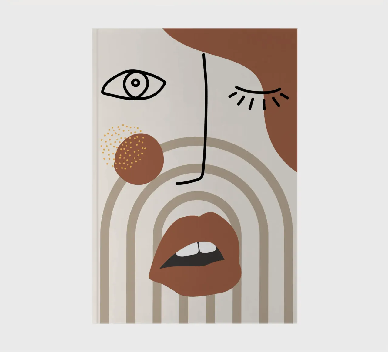 Boho portrait notebook by Little Dean