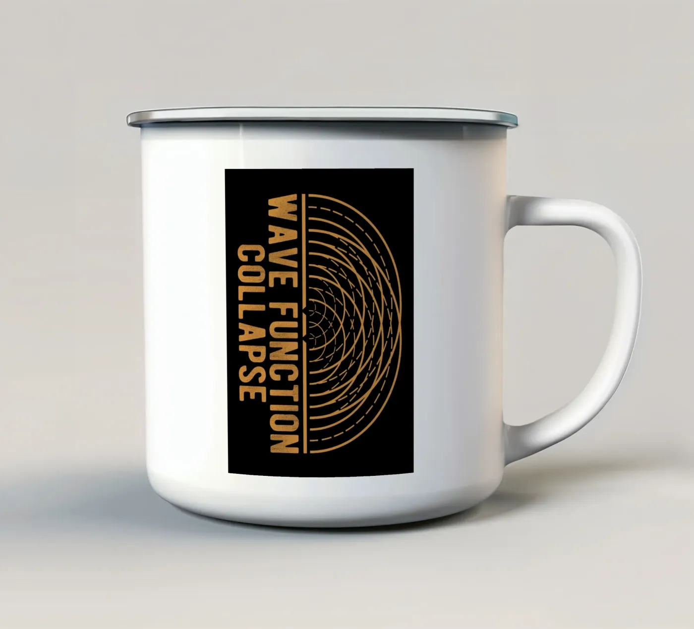 Wave Function Collapse enamel mug by Mariel Toigo