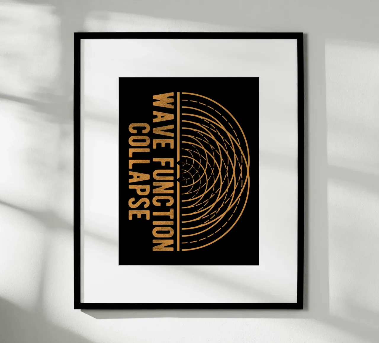 Collasso della funzione d'onda poster con telaio in plastica da Mariel Toigo