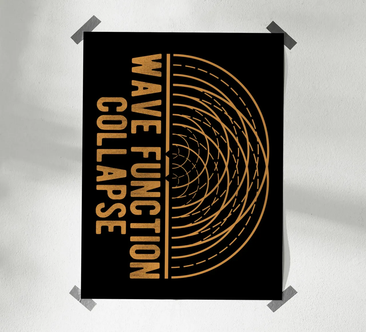 Collasso della funzione d'onda poster con telaio in plastica da Mariel Toigo