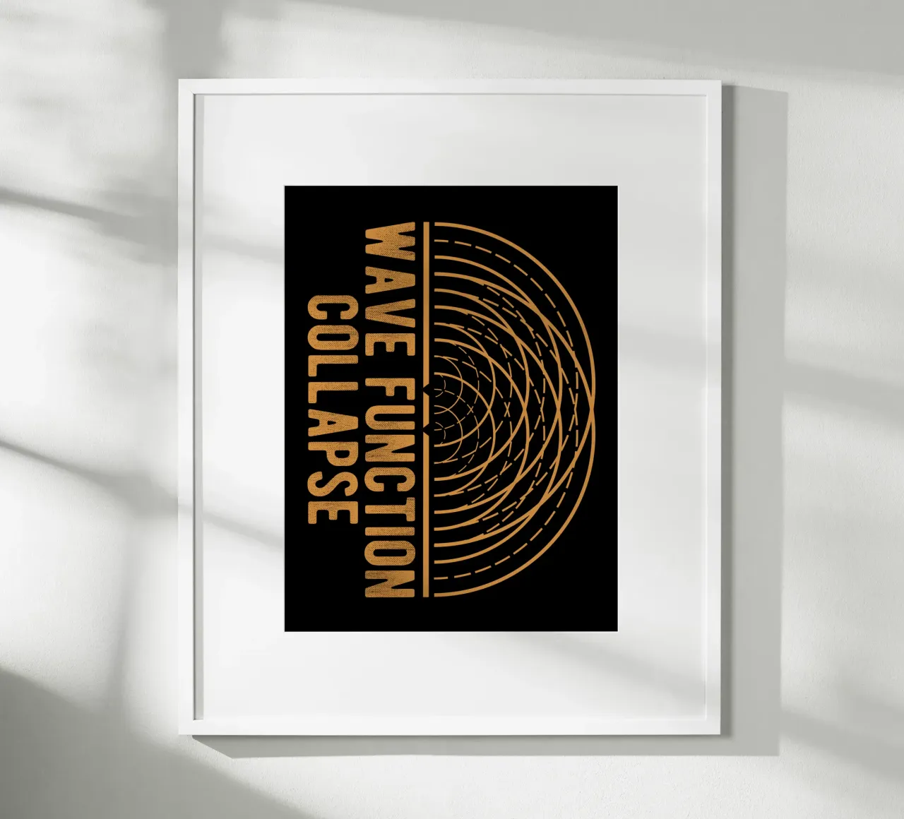 Collasso della funzione d'onda poster con telaio in plastica da Mariel Toigo