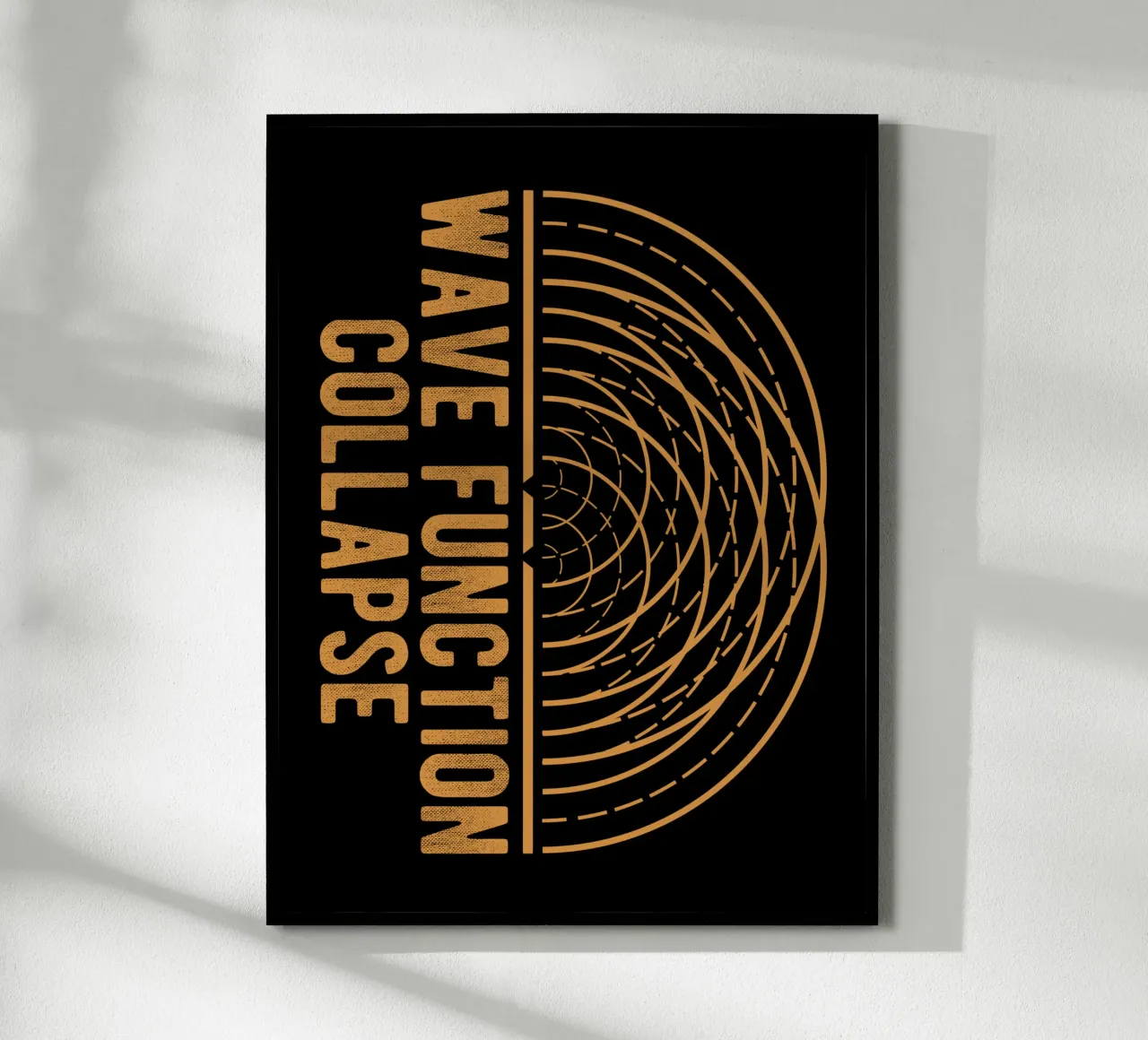 Collasso della funzione d'onda poster con telaio in plastica da Mariel Toigo
