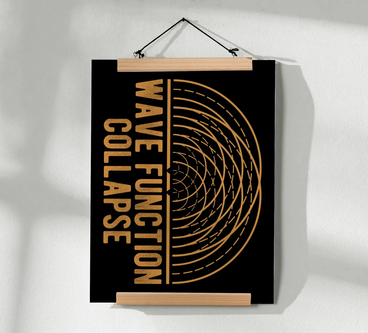 Collasso della funzione d'onda poster con telaio in plastica da Mariel Toigo