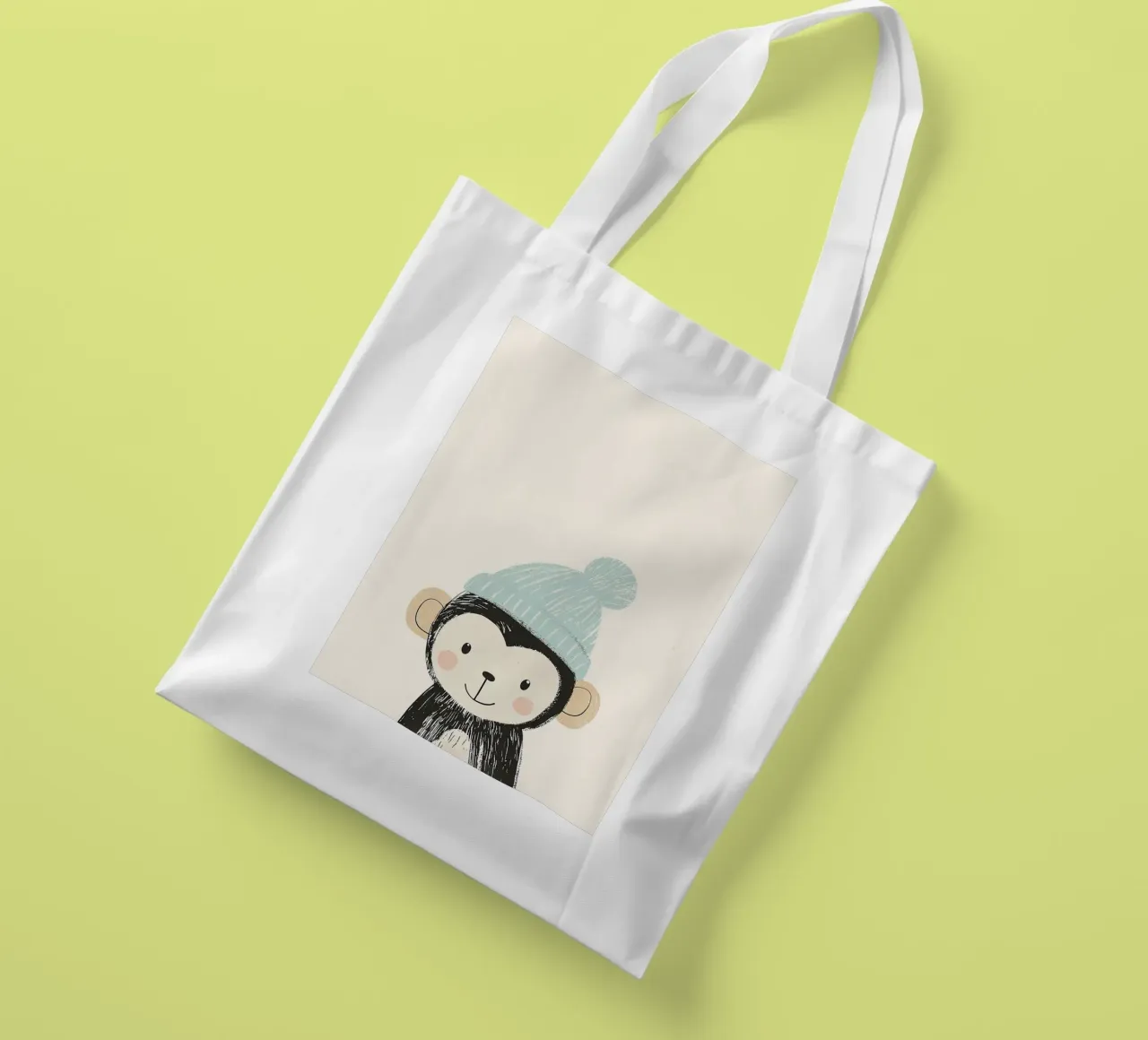 Simpatica scimmia con cappello borsa in juta da David Müller