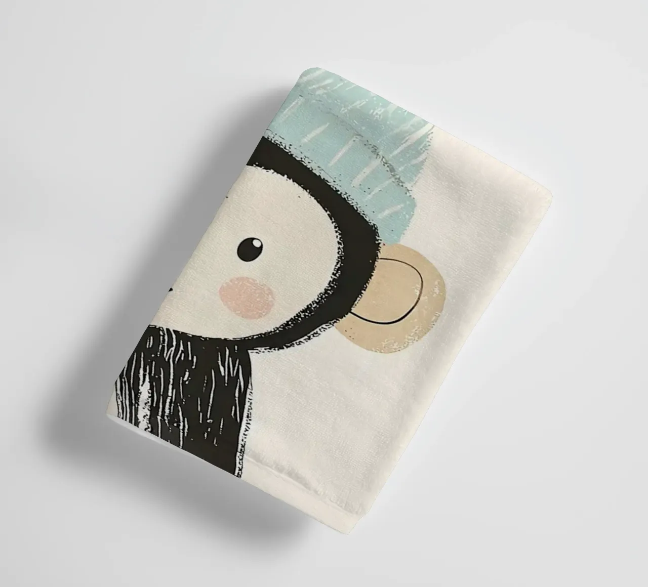 Simpatica scimmia con cappello asciugamano da bagno da David Müller