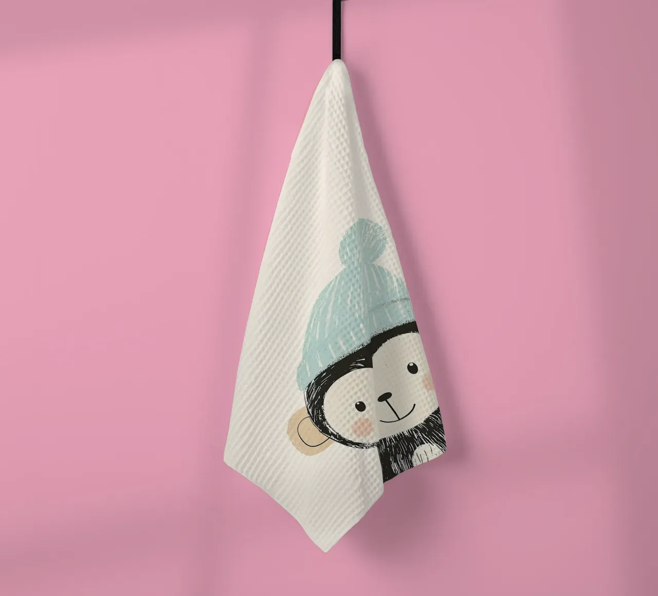Simpatica scimmia con cappello canovaccio da cucina da David Müller