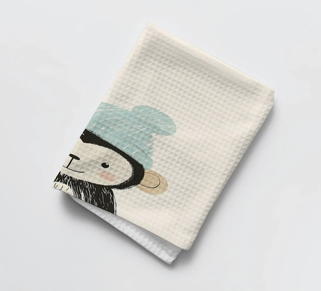 Simpatica scimmia con cappello canovaccio da cucina da David Müller