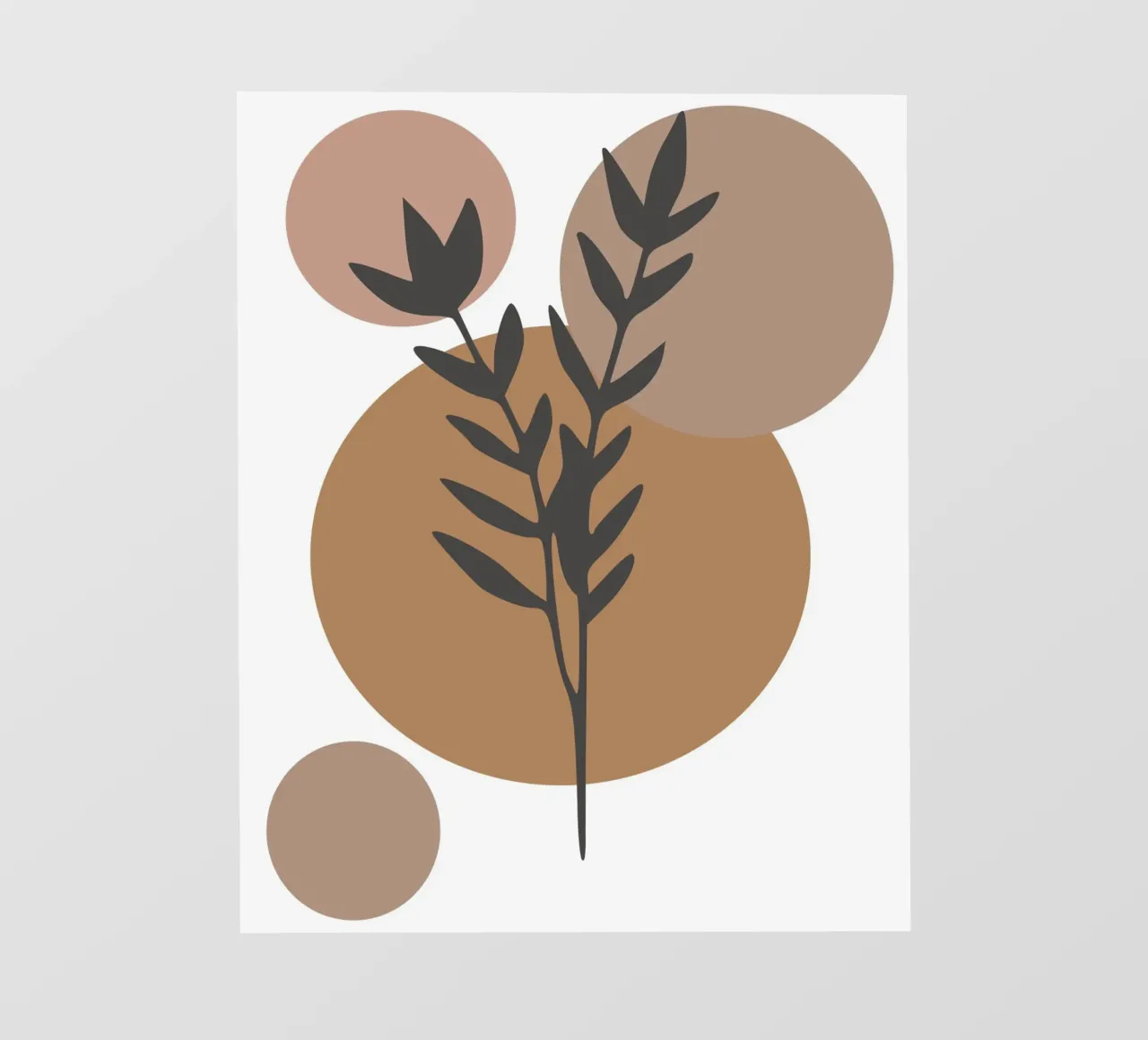 minimalist leaf and circles telo in pvc da vintageshop