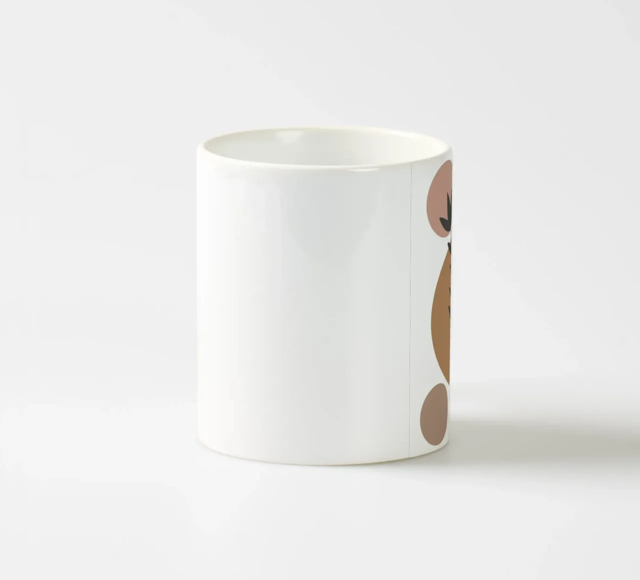 minimalist leaf and circles tazza in ceramica da vintageshop