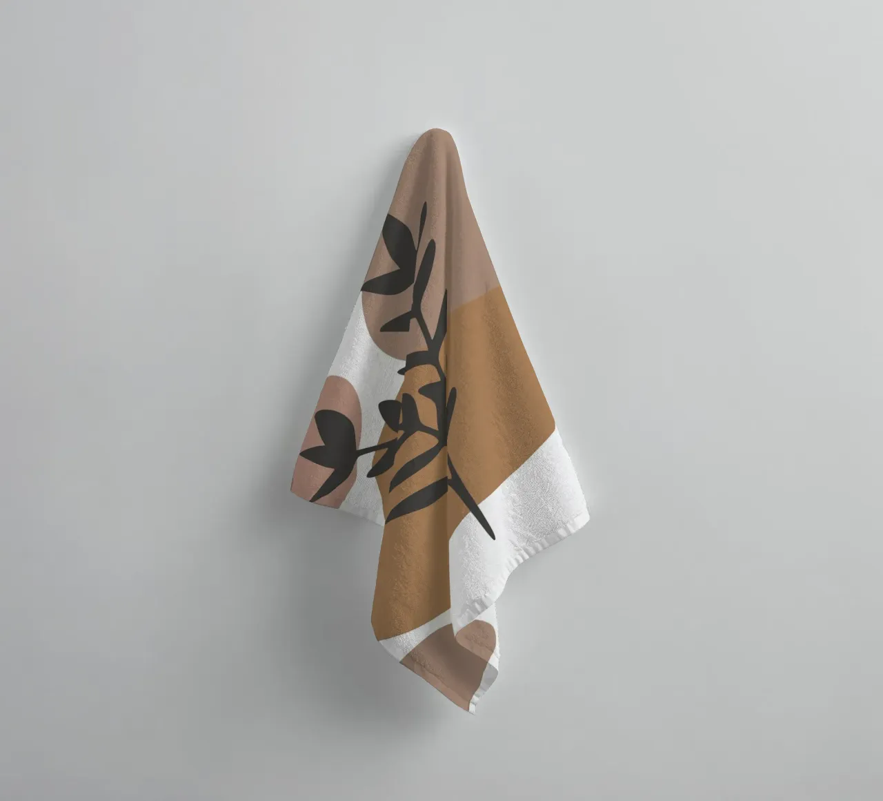 minimalist leaf and circles asciugamano da bagno da vintageshop