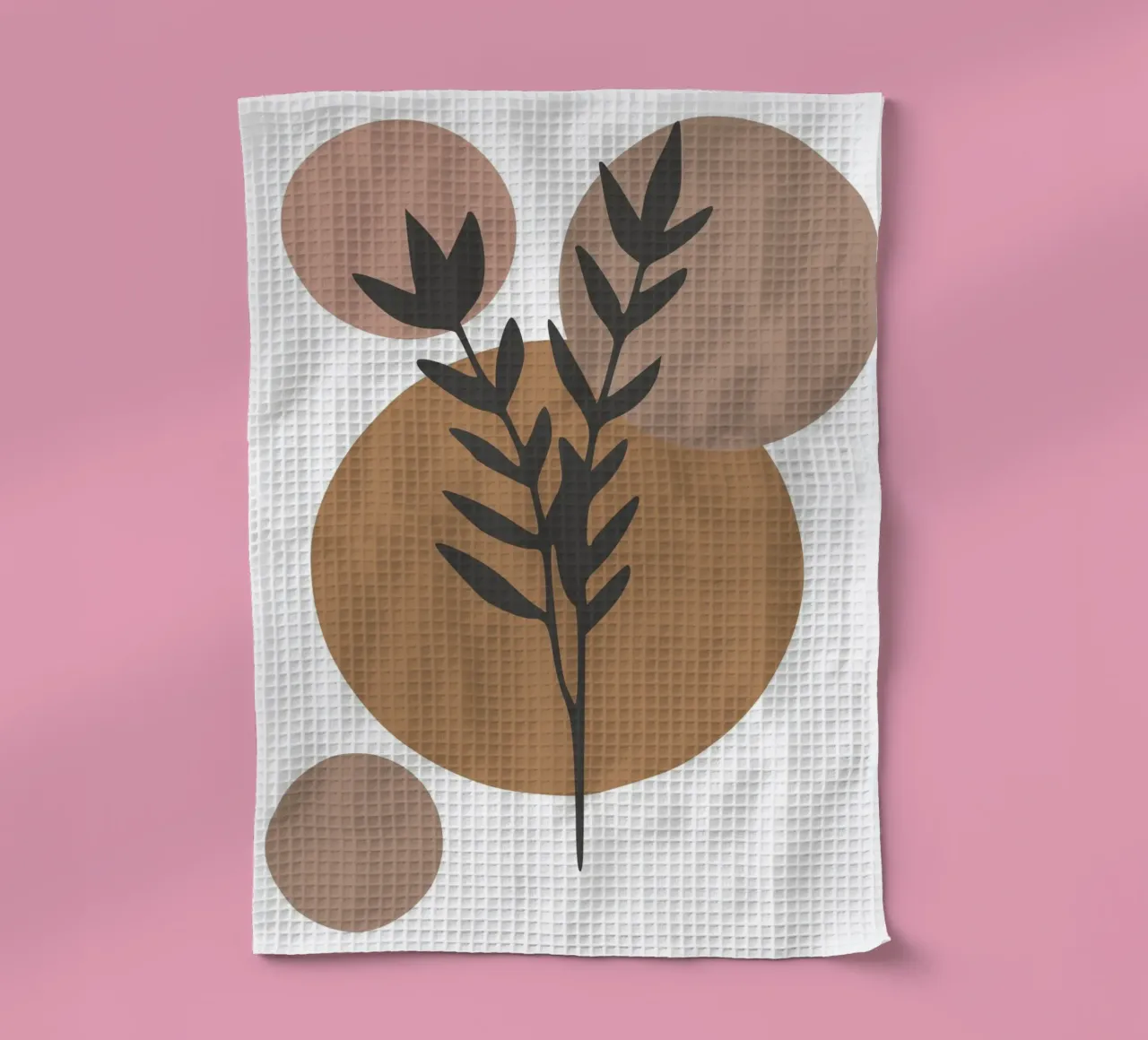 minimalist leaf and circles canovaccio da cucina da vintageshop