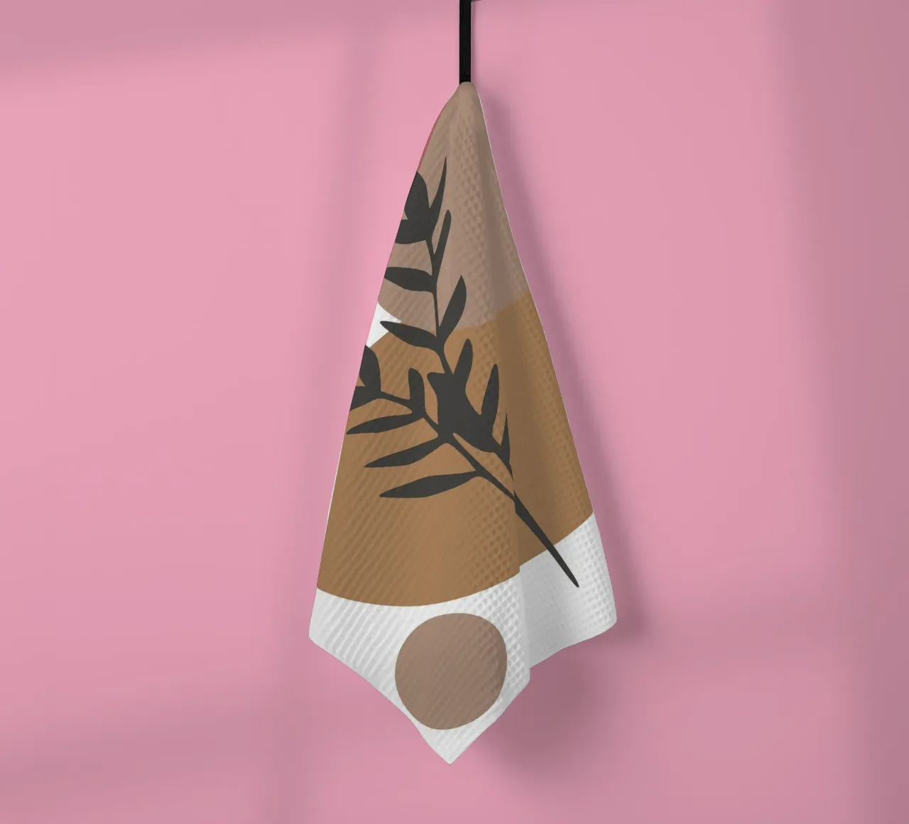 minimalist leaf and circles canovaccio da cucina da vintageshop