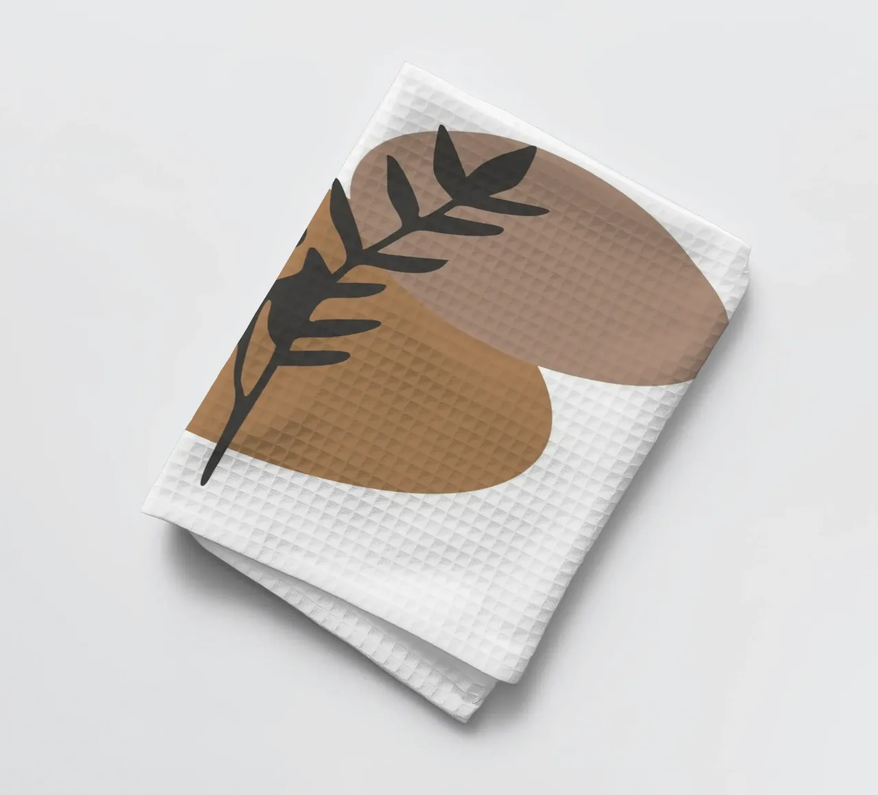 minimalist leaf and circles canovaccio da cucina da vintageshop