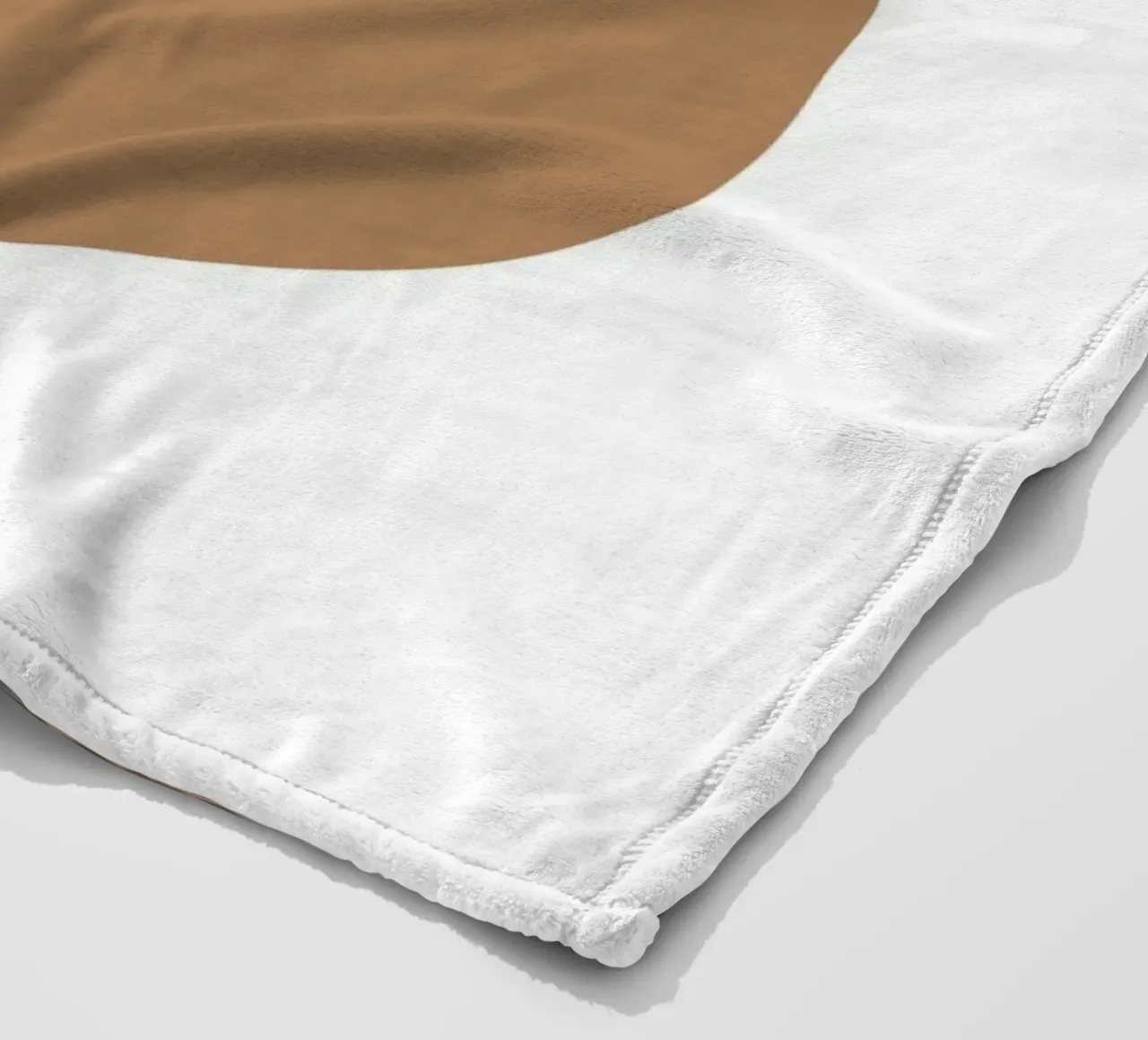 minimalist leaf and circles coperta in pile da vintageshop