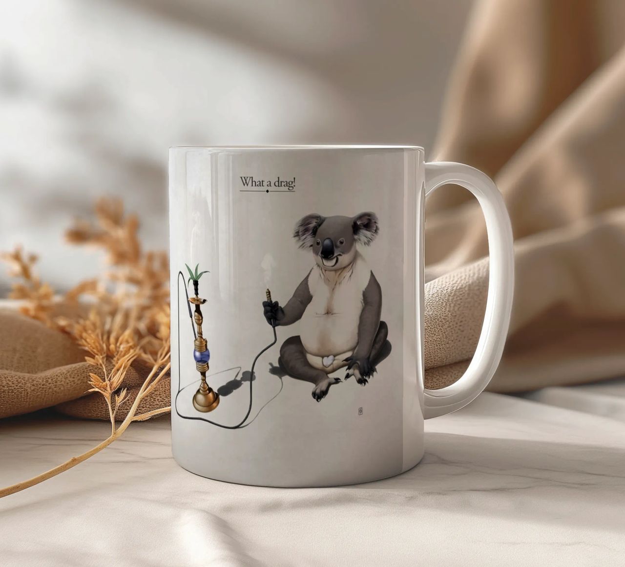 What a Drag! (Titled) tazza in ceramica da Rob Art | Illustration
